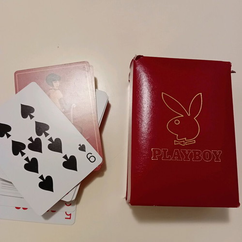 Play Boy playing cards like new, collectible with worn box