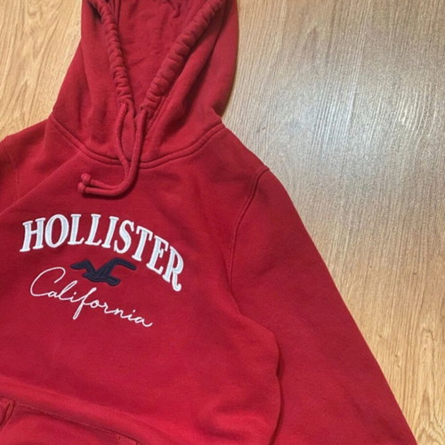 Hollister red women's hoodie almost new, size S