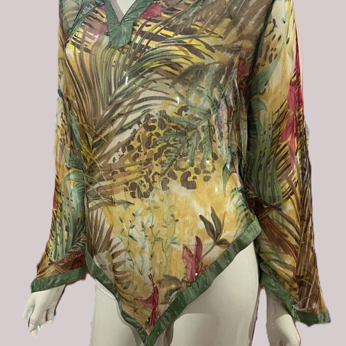Tunic used one size transparent fits up to large
