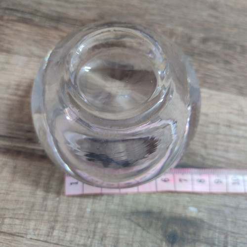 Vintage Iittala Visa crystal ashtray candleholder used, designed by Timo Sarpaneva
