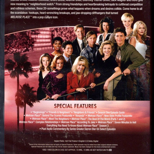 Melrose Place DVD box set like new, complete romantic series