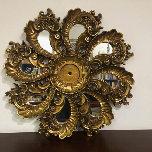 Large decorative mirror new, terracotta, 70 cm