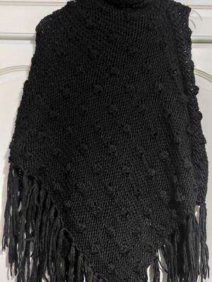 Knitted coat new, black