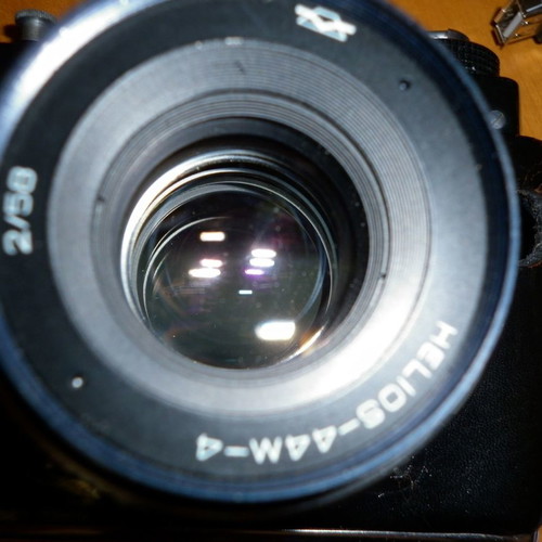 Zenit TTL Helios-44M-4 camera used with case