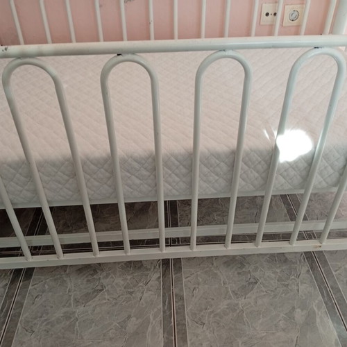 Children's iron bed with coconut mattress used
