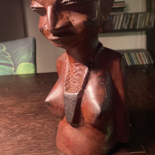 African wood carving statue solid 32 cm like new
