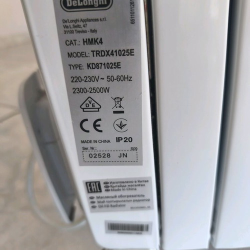 Delonghi oil-filled radiator used