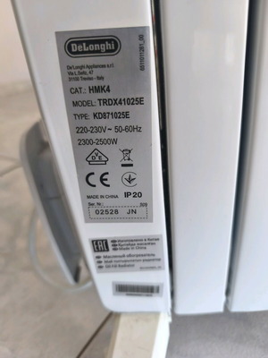 Delonghi oil-filled radiator used