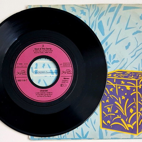 Kool & The Gang Cherish 7" single used, 45 rpm, German pressing 1985