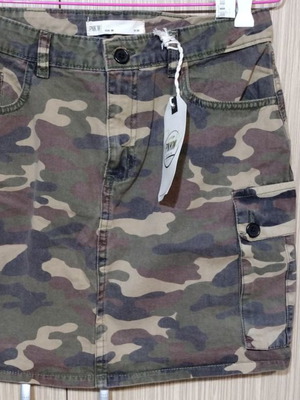 Φούστα Pink Woman cargo καινούργια medium, κοντό μήκος πράσινο καφέ