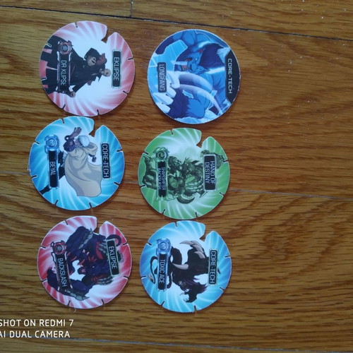 Monsuno caps used, pack of 6, 2013