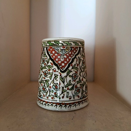 Kioutacheia style mug handmade, like new, height 11.5 cm