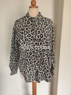 Page One women's shirt gray black 100% cotton like new