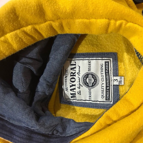 Mayoral Kids Hoodie like new, yellow, size 98-166 cm, age 3
