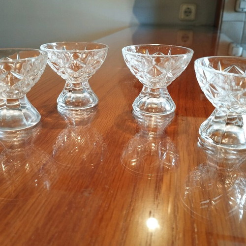 Liqueur glasses used, set of 4 pieces