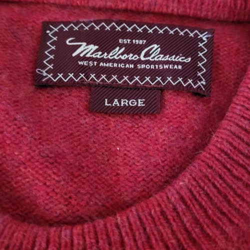 Marlboro Classics wool sweater size L like new, red