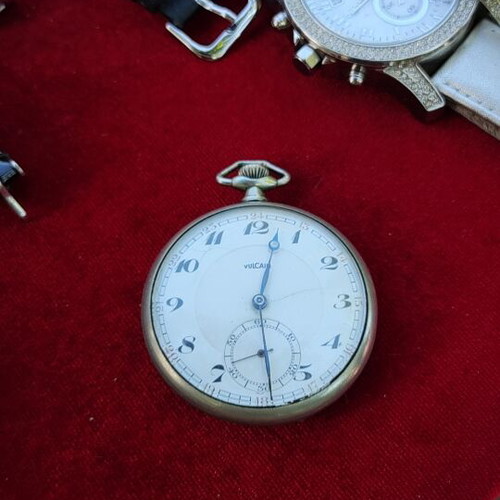 Vulcain pocket watch 1890 used, fully functional, silver color