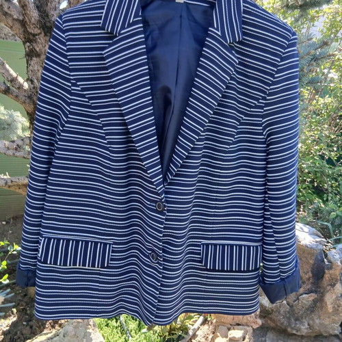 Branded spring summer blazer like new, white and blue