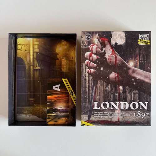 Exit: To Apagorevmeno Kastro and Crime Scene London 1892 board games like new
