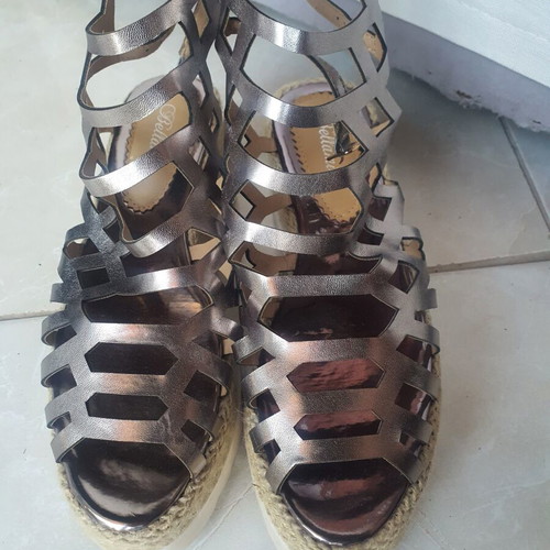 Summer platform sandals silver like new, size 40