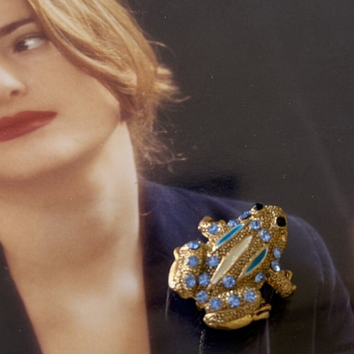 Vintage Czechoslovakian Frog Brooch custom jewellery like new