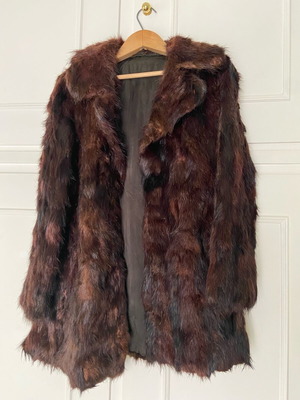 Vintage fur used, brown, size M