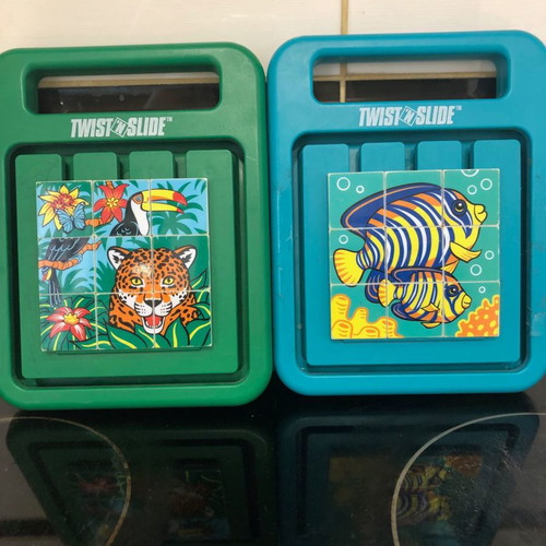 Animal puzzle used with sliding pieces