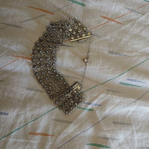 Vintage silver bracelet Sachan Pevival with safety clasp like new