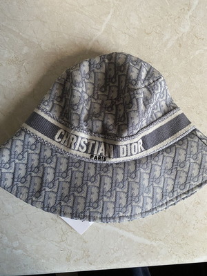 Dior hat like new, gray and blue fabric