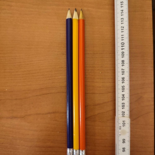 Pencils sharpened with white eraser new, pack of 2