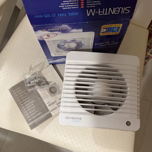 Vents Silenta-M axial fan Ø125 mm, 9.1W, 31dBA