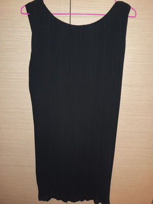 Dress black, thin, short, summer, used, with fabric belt