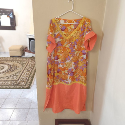Emprime dress like new, synthetic fabric, colorful