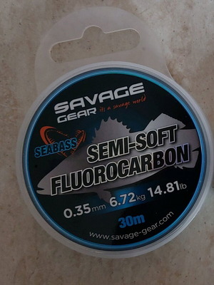 Savage Gear-Semi Soft Fluorocarbon σαν καινούργιο, 0.35mm, 6.72kg