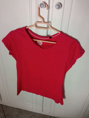 Fuchsia short-sleeve t-shirt like new, cotton