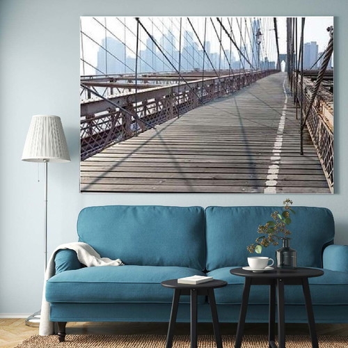 Brooklyn Bridge painting used, polypropylene canvas 200x140 cm