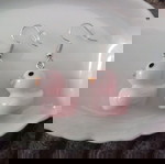  Τρισδιάστατα σκουλαρίκια ροζ παπάκια