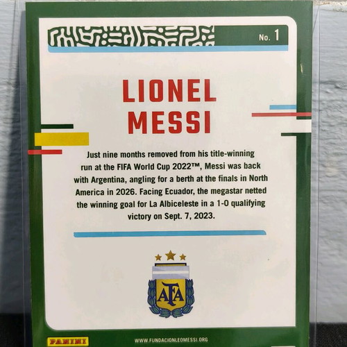 Panini Donruss Soccer Lionel Messi Cubic Parallel Card 2023-24 new