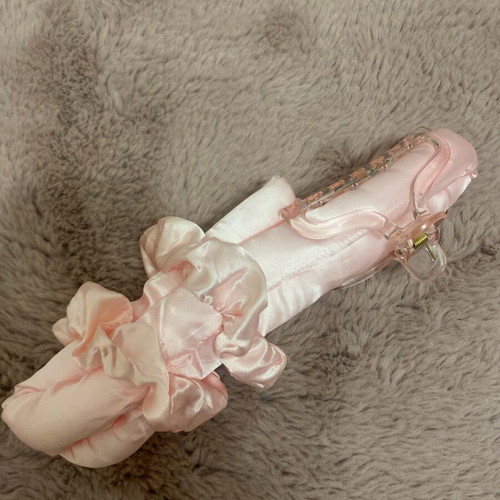 Curl set new, pink with hair elastics and glammer