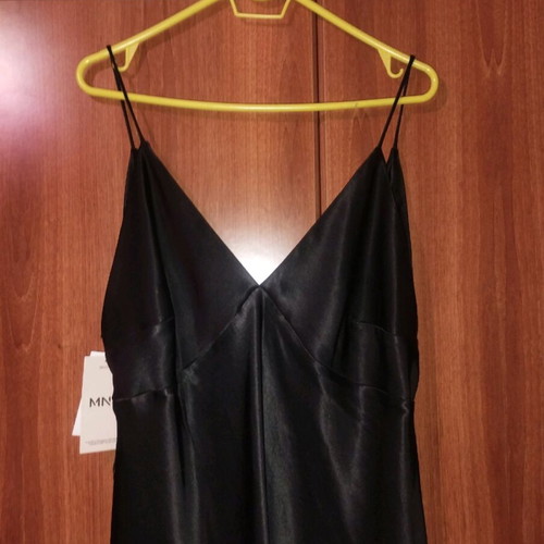 Black maxi dress Mango new