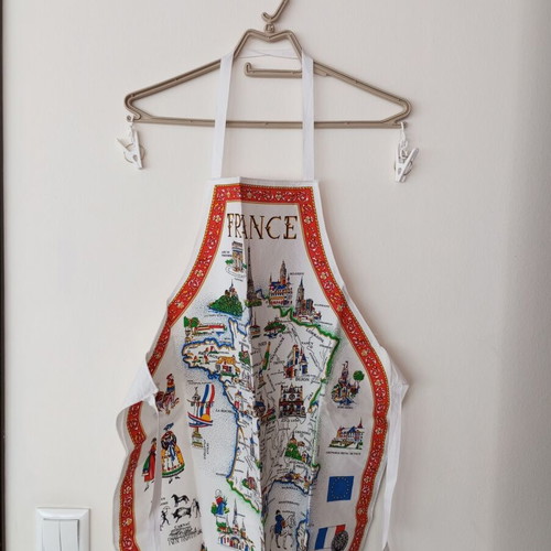 Apron France with gift foldable shopping bag, new