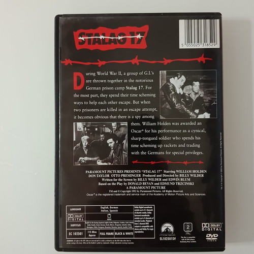 Stalag 17 DVD movie with subtitles, new