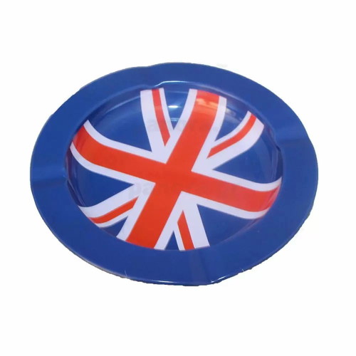 Metal blue ashtray with design new