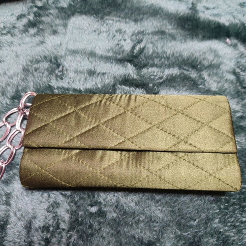 Alexi Andriotti quilted clutch bag new green