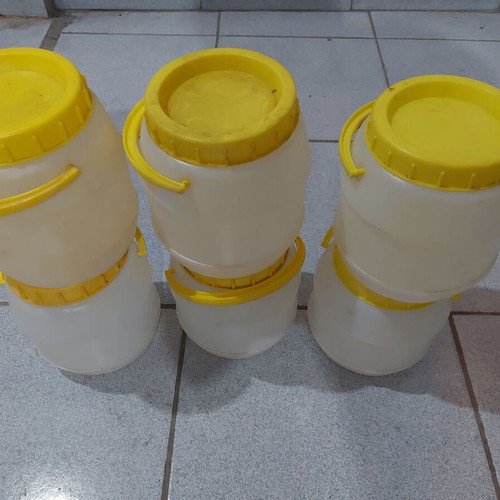 Plastic honey jars used, pack of 6 pieces