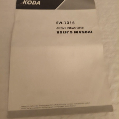 Koda Active Subwoofer 150W Like New, 10" Speaker, Wood Finish