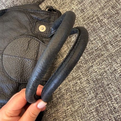 Diesel leather vintage Y2K bag used, black, hand-held