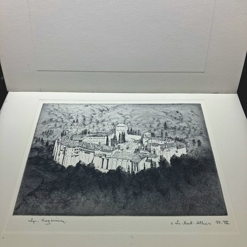Le Mont Athos Art Album used with 12 large chalcographies by L. Kogevinas