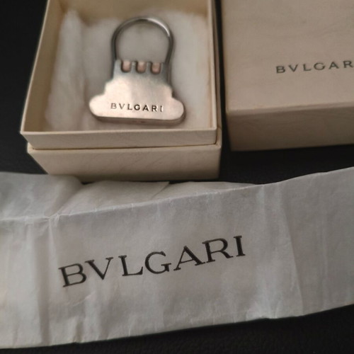 Bvlgari silver key holder like new with original packaging