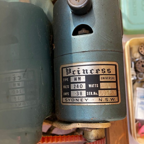 Vintage Princess A. G. Palmer sewing machine used, electric with treadle